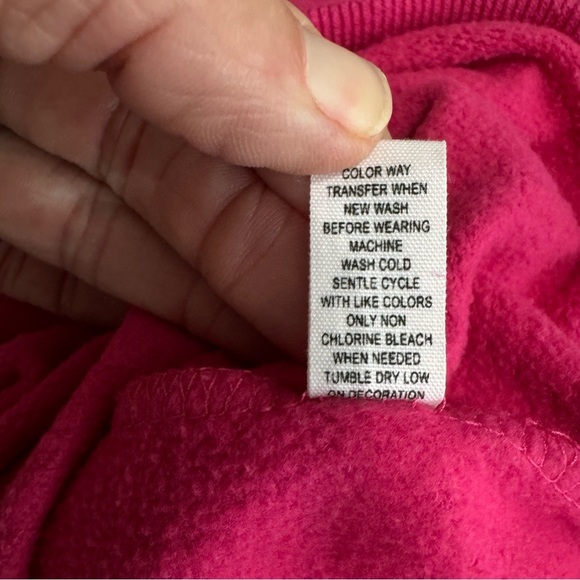 Green Sleeved Pink LOVE Sweatshirt - Picture 6 of 6